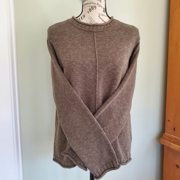 Vintage Linen Cotton Chunky Knit Sweater - Picture 3 of 14